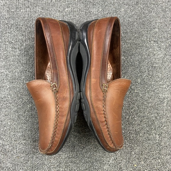 Allen Edmonds Boulder Leather Slip On Driving Loafers Men\'s Sz 9.5 D Brown Shoes